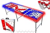 8-Foot Professional Beer Pong Table w/Cup Holes & LED Glow Lights - Beer Pong Edition