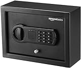 Amazon Basics Small Slim Desk Drawer Security Safe with Programmable Electronic Keypad - 11.8 x 8.6 x 4.4 inches