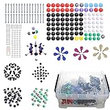 Chemistry Molecular Model Kit, 974 PCS Molecular Structure Model with Atoms, Charge-Cloud, Organic/Inorganic Chemistry Teaching Kit, Kids Science Toy Kit for Space Imagination/Interest Cultivation