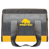 PRETEC 12 Inch Small Tool Bag, Wide Mouth Tool Tote Bag, Waterproof Tool Organizer Bag for Home Organizer for Indoor and Outdoor Gardening, Electricians Repairman Tools Tote Bag