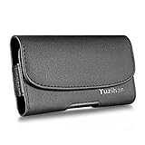 Yuzihan Belt Holster Pouch for iPhone 5 5S 5C SE 4 inch Phone Premium Leather Fit with Thick Dual Layer Defender Case/Lifeproof Case/Hybrid Armor Case/Battery Case On