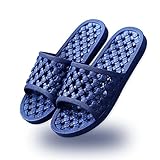 AYYDMY Shower Shoes Slippers for Women and Men, Bathroom Non-slip Shower Slippers Sandals, Cushioned Thick Sole Super Comfy, Pillow Sandals for Shower, Beach and Swimming (Blue,8/8.5 Men)