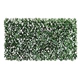 ColourTree Artificial Ivy Expandable Fence Privacy Screen, Retractable Hedge, Faux Trellis for Balcony, Patio, Outdoor & Home Decorations - 3 Years Warranty (Double-Side Leaves, 1 Pack)
