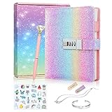JIALILI Diary with Lock for Girls, Password Locked Journals for Teen Girls, Secret Diary Gifts for 9 10 11 12 Year Old Girls, Kids Journals Set for Ages 8-12 Teenage