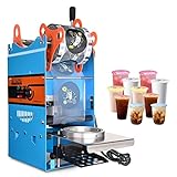 Yescom Manual Cup Sealing Machine Electric Cup Sealer 300W Commercial Bubble Milk Tea Sealer for 72mm 76mm 95mm Diameter 300-500 Cups/Hour Boba Coffee Smoothies