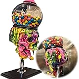 Halloween Skull Cool Bubble Gum Machine, 2022 Upgrade Candy Machine Dispenser, Gumball Vending Machine Dispenser, Candy Skull Decorations Peculiar Desktop Atmosphere Ornaments