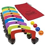 GoSports Putt-Thru Croquet Putting Game - Includes 9 Gates, 4 Golf Balls and Tote Bag - Play at Home, the Office or On the Green!