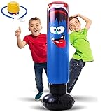 Inflatable Punching Bag for Kids - Gift for Boys and Girls Age 3-8. Kids Bop Bag 48 Inches with Bounce-Back Action for Practicing Karate, Taekwondo,and to Relieve Pent Up Energy in Children