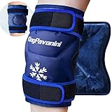XXL Knee Ice Pack Wrap Around Entire Knee After Surgery, Reusable Gel Ice Pack for Knee Injuries, Large Ice Pack for Pain Relief, Swelling, Knee Surgery, Sports Injuries, 1 Pack Blue