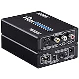 Tendak HDMI to Composite 3RCA AV S-Video R/L Audio Video Converter Adapter Upscaler Support 720P/1080P with RCA/S-Video Cable for PC Laptop Xbox PS3 TV STB VHS VCR Camera Blue-Ray DVD