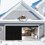 Garage Insulated Door Curtain,Garage Door Insulation Kit,Garage Door Screen for Winter for 16 x 7 FT,Magnetic Thermal Insulated Door Curtain for Garage Door Cover,Weatherproof, Windproof, Soundproof