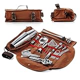 Hyoank Travel Bartender Kit Bag | Professional 24-Pieces Complete Cocktail Set with Stylish Portable Travel kit Bag | Travel Bar Set for Home Cocktail Making, Work, Parties, Camping
