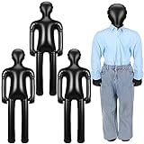 Geetery 4 Pcs 60' Full Size Inflatable Body Mannequin Inflatable Nude DIY Halloween Decorations Blow up Mannequin for Costume Display Indoor Outdoor Backyard Patio Halloween Party Decoration (Black)