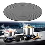 Heat Diffuser For Gas Stovetop Pot Cookware Protection Stove Diffuser Round Fast Defrosting Tray Multifunctional Thawing Conducting Simmer Plate(9.4inch with Clip)