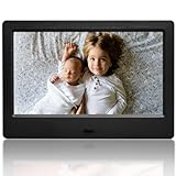 Amaboo 7 Inch Digital Picture Frame, 1024x600 HD IPS Display Digital Photo Frame with Remote Control, USB or SD Card Required, Supports Photo/Video/Music/Calendar/Slideshow