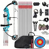 Lanneret Compound Bow and Archery Sets - Right Hand Archery Compound Bows 15-29 lbs Draw Weight Adjustable for Youth and Beginners，Hunting Bow Kit for Beginner