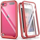 iPod Touch 7th Generation Case, IDweel Shock Absorption Case Build in Screen Protector Heavy Duty Full Protection Shock Resistant Hybrid Cover for iPod Touch 5/6/7th Generation, Red