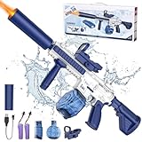 Electric Water Gun,Squirt Gun Toy,Automatic Water Blaster Gun up to 35 FT Long Range,Outdoor Beach Party Shooting Game Toy with Induction Fire Burner,Ideal Water Gun Toy Gift for Kids & Adults (Blue)