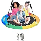 LAEGENDARY Saucer Swing for Kids and Adults - 40 Inch Round Tree Swing, Outdoor Swing, Tree Swings For Kids Outdoor, Kids Swing, Outdoor Swing For Kids, Saucer Swing For Kids Outdoor, Swing For Adults