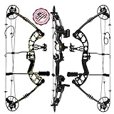 Raptor Compound Bow Kit: Right & Left Hand - USA Limbs - Fully Adjustable 24.5-31” Draw - 30-70LB Pull - High-Speed Aluminum Cams 315 FPS - Accessories and Install Video Included
