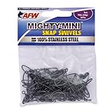 American Fishing Wire Mighty Mini Stainless Steel Snap Swivels, Size #6, 70 lb Test, Gunmetal Black, 5 pc