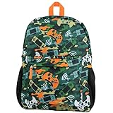RALME Green Camo Gaming Backpack for Boys, 16 inch