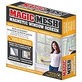 Magic Mesh Magnetic Window Screen- DIY Custom Window Screen, Suitable for Most Windows up to 55 in x 36 in
