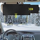FILBA Car Visor Extender, Polarized Sun Visor Multifunctional Retractable Polycarbonate HD Automotive Sunshade Blocker for Car Anti-Glare, Uv, Fog and Snow Blindness 13'' (Black), JS-005