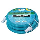 U.S. Pool Supply 1-1/2' x 25 Foot Professional Above Ground Swimming Pool Vacuum Hose with Swivel Cuff - Removable Cuff, Cut to Fit - Compatible with Filter Pumps, Filtration Systems, Chlorinators