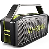 Bluetooth Speakers, W-KING 60W Loud Portable Wireless Bluetooth Speaker IPX6 Waterproof, Rich Bass, 40H Playtime, Outdoor Powerful Stereo Speaker with 10400mAH Power Bank, V 5.0, TF Card, NFC, AUX, EQ