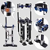 Drywall Stilts 15-64' Aluminum Tool Adjustable Double Sided Quad Lock Stilts for Builder Decorator Painting Plastering, Paint Painter Tool,48 to 64''
