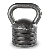 Apex Adjustable Heavy-Duty Exercise Kettlebell Weight Set Strength Training and Weightlifting Equipment for Home Gyms APKB-5009, Grey