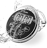 dretec Digital Timer Water Proof Shower Timer Shower Clock Bathroom Kitchen Timer Magnetic Backing Silver Black Officially Tested in Japan (1starter Lithium Battery Included)