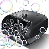 Bubble Machine - 16 Wands 8000+ Bubbles/min Bubble Machine for Kids and Toddlers - 14.2oz Large Capacity Bubble Blower - Automatic Bubble Maker - Bubble Toys for Easter, Parties, Wedding, Birthday