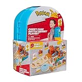 Pokémon Carry CASE Battle Desert PLAYSET - Portable Transforming Playset with Action Features and 2-inch Pikachu Battle Figure