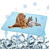 Pet Products Cool Mat-Dog Cooling Mat Summer Pet Cooling Pads, Ice Silk Cooling Mat for Dogs & Cats, Portable & Washable Pet Cooling Blanket for Kennel/Sofa/Bed/Floor