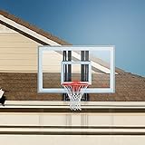 ProSlam Garage Roof Mounted Basketball Hoop System, 48/60 Inch Clear Backboard, Durable Steel Bracket Heavy Duty Breakaway Rim Combo Fit Most Slanting Roofs