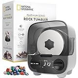 NATIONAL GEOGRAPHIC Professional Rock Tumbling Kit - Patent-Pending Rock Polisher for Kids & Adults, Platinum Series Ultra Quiet, 2 lb. Barrel, Rocks, Grit, GemFoam Polisher, Rock Tumblers for Adults
