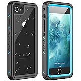 Bestcellcase for iPhone SE 2022/SE 2020/7/8 Case Waterproof Shockproof,Full Body Protective Case with Screen Protector Heavy Duty Cover Phone Case for iPhone SE3 2022/SE 2020/7/8(Blue/Clear)
