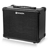 Vangoa Bass Guitar Amplifier 15W Portable Electric Bass Combo Amp Small for Bass Practice Amp Indoor Outdoor, Black