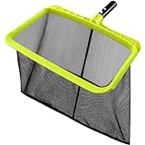 Pool Net - Pool Skimmer Net with Reinforced Frame Without Pole, Larger Capacity Swimming Pool Leaf Skimmer Net for Cleaning, Firm Deep Rake Net with Easy-Scoop Edge for Fast Debris Pickup Removal