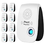 Toyukia 2023 Upgraded Dual Ultrasonic Pest Repeller 8 Pack, Electronic Repellent, Control Plugin for Insects, Roach,Mice,Spider, Mosquito Repellent Home, Kitchen, Office, Warehouse, Garage, white