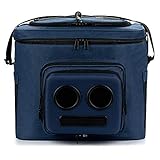 The #1 Cooler with Speakers on Amazon. 20-Watt Bluetooth Speakers for Parties/Festivals/Boat/Beach. Rechargeable, Works with iPhone & Android (Blue, 2022 Edition)