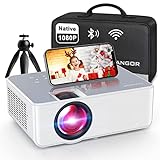 1080P HD Projector, WiFi Projector Bluetooth Projector, FANGOR 230' Portable Movie Projector with Tripod, Home Theater Video Projector Compatible with HDMI, VGA, USB, Laptop, iOS & Android Smartphone
