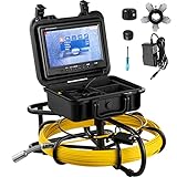 Mophorn Sewer Camera, 300FT, 9' Screen Pipeline Inspection Camera with DVR Function & 8 GB SD Card, Waterproof IP68 Borescope w/LED Lights, Industrial Endoscope for Home Wall Duct Drain Pipe Plumbing
