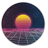 DJ Synthwave 1980 Sun #1 Scratch Pad Vinyl Memorabilia 7' inch Slip Mat Portablism Turntable Slipmat DJ Platter Pad x1