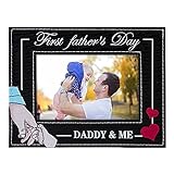 FaCraft First Fathers Day Picture Frames,4x6 First Father Day Photo Frames from Daughter Son Wife 1st First Fathers Day Time Gifts for New Dad,New Father, Boy Girl Baby,First Time Dad Gifts