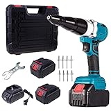 Etersec Cordless Rivet Gun, Portable 21V Lithium Battery Charging Full-Automatic Core Pulling Rivet Gun Professional Kit,with Battery and Charger，for 1/8', 5/32', 3/16'Rivets