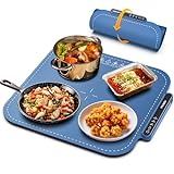 iTRUSOU Electric Warming Tray for Pizza, Dishes, and More - Adjustable Temperature, Foldable Warming Plate, Full Surface Heating for Buffets, Parties - Tabletop Food Warmer with Nano Silicone Material