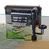 hygger Hang On Aquarium Filter, 127GPH Rotatable Surface Oil Skimmer, Quiet Power Fish Tank Filter with Adjustable Water Flow Retractable Water Inlet Tube for Freshwater Saltwater Tank Filter (S/M)